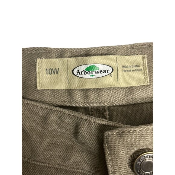 Arborwear Womens Utility Work Shorts 10W Khaki Cotton/Spandex Durable Design - Picture 4 of 10